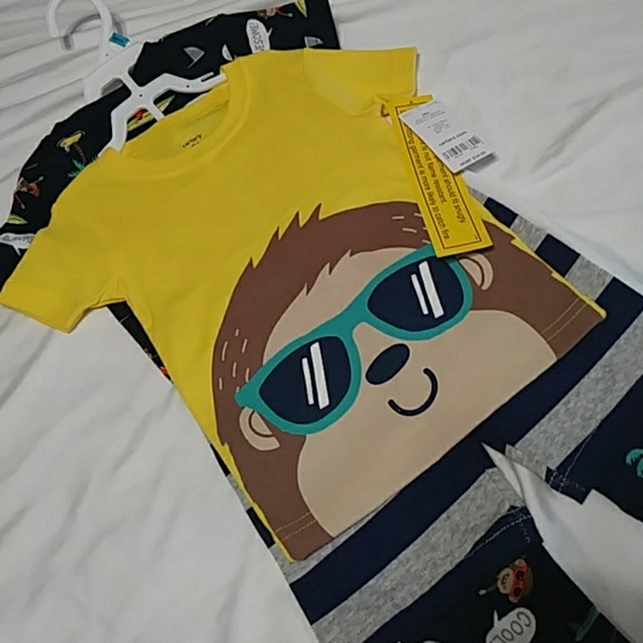 Carter's Other - Carter's Baby Boy Monkey 4 Piece PJs NWT